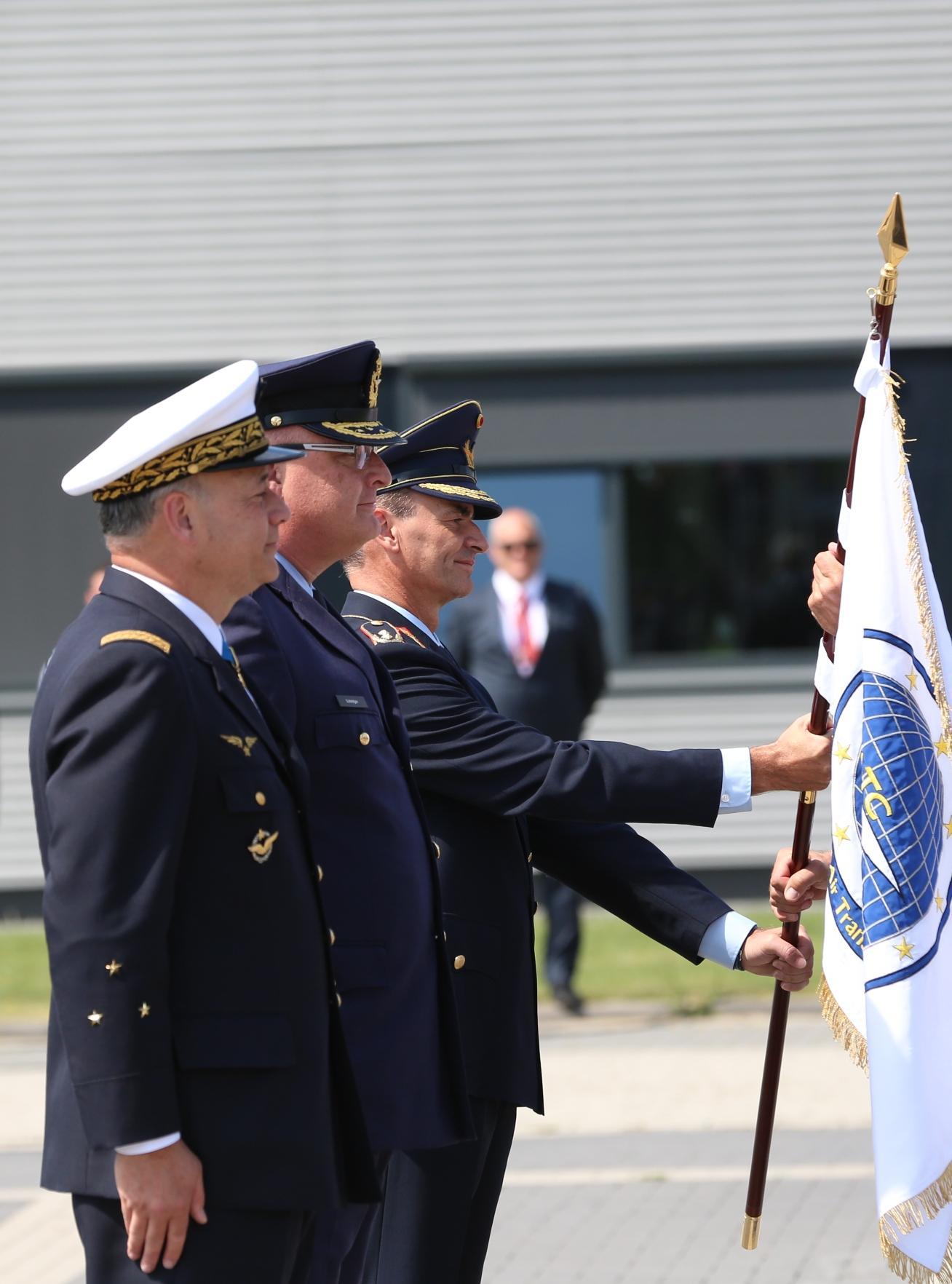 Handing over the flag Handing over the flag