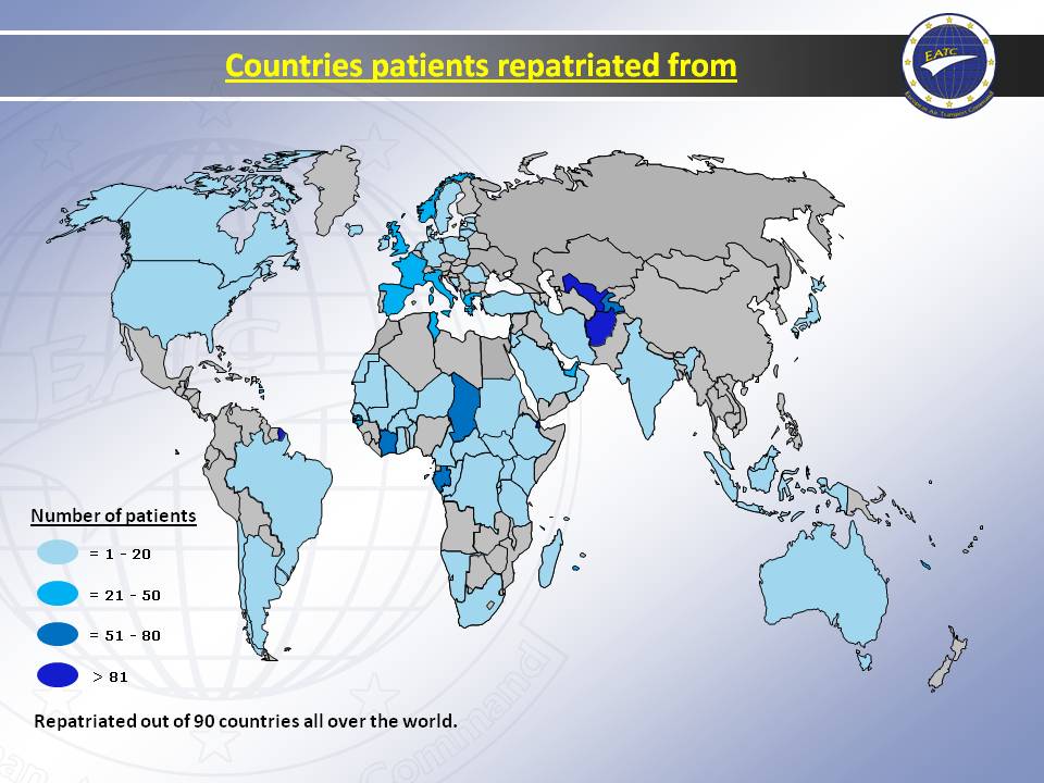 world map with AECC engagement