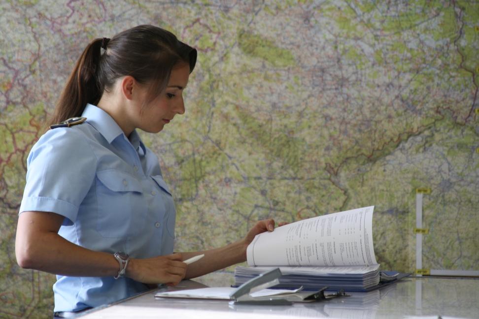 Flight Dispatcher at her workstation